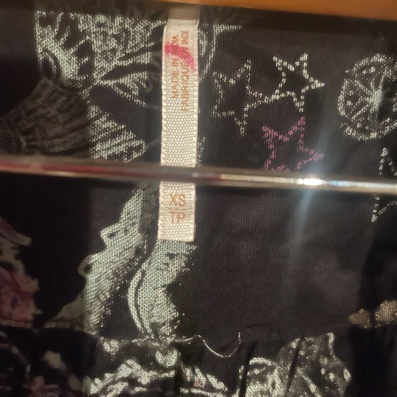 Free People metallic bloom boho oversized shirt sz XS - Picture 7 of 7